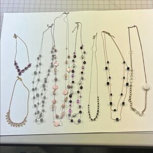 GLAM SQUAD NECKLACES Set/8 Various Beads Crystals Rhinestones/ Jewelry Making